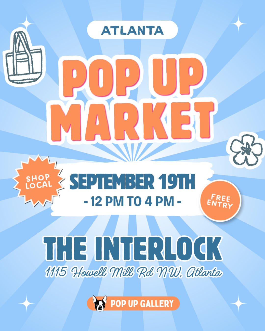 Something creative is popping up at The Interlock! 🎨✨

Join us on 9/19 from 12–4 PM for @popupgallery.fl and shop your way through a lineup of local artists, makers and small businesses featuring handmade goods, original art and plenty of one-of-a-kind finds. 🛍️

Grab your friends, grab a drink and spend the afternoon shopping small and supporting local creativity. Best of all, it’s FREE and family-friendly. See you there!